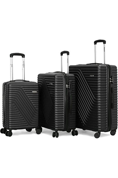 Giordano Unisex 3-Piece Hard Shell Luggage Set, Sizes L 28-M 24-S 20, Black, ...