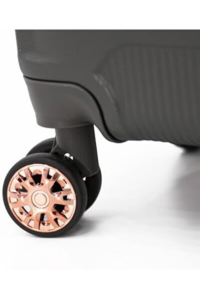 Giordano 3-piece Luggage Set(1667626) With Double Spinner Wheels And Digital Lock For Privacy, Gray,