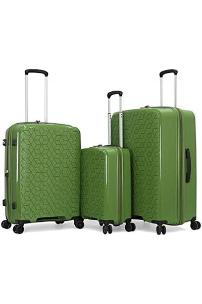 VERAGE Suitcase 3 Pcs, Green, TSA Lock, L 28/M 24/S 20