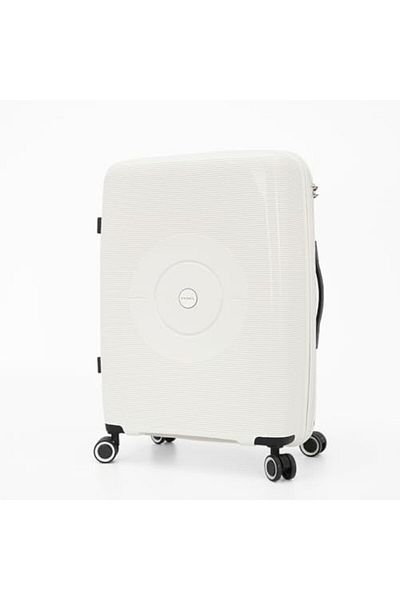Fancl Hardshell Luggage Set with Wheels, 3 Pieces (White), Polycarbonate (PC)