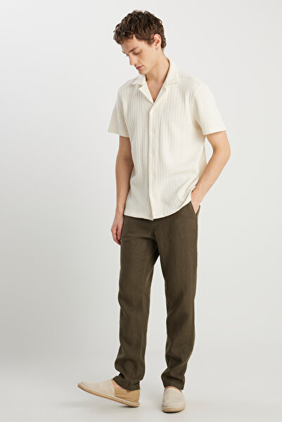 WRANGLER Relaxed Fit Geniş Kesim Bej Gömlek