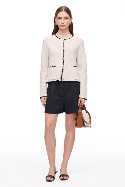 Perspective Stone Knitwear Slim Fit Crew Neck Knitwear Cardigan