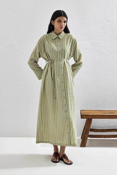Hooopstore Φόρεμα Robi Striped Çağla Modal
