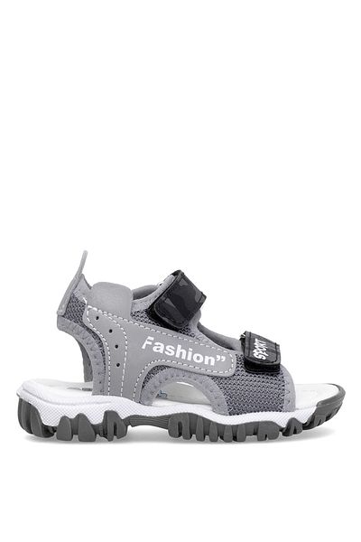 Ayakkabı Fuarı Elit Sha-B-022-25Y Baby Boy Flat Sandals Gray