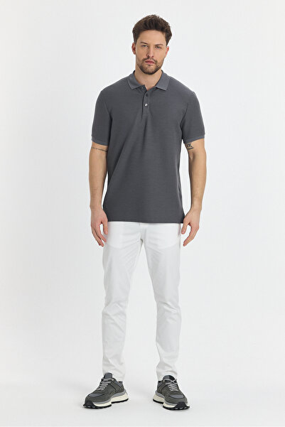 Frappoli Ανδρικό μπλουζάκι με γιακά πόλο με κουμπιά - 360 κανονική εφαρμογή, 100% βαμβάκι