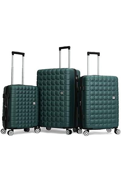 VERAGE Travel Luggage Set of 3 Pieces, Dark Green, Polycarbonate (PC)