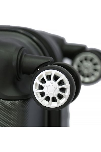 Giordano Hardside Luggage with Spinner Wheels for Everyone (Charcoal, 3 Piece Set)