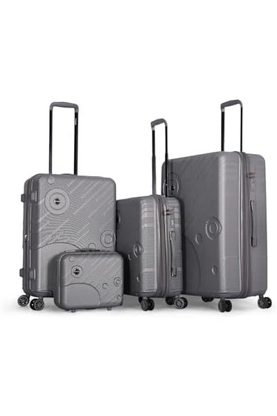 Titan Trolley 3-piece hard suitcase set + makeup bag L 28/M 24/S 20 / Bc 12 4-piece Gray
