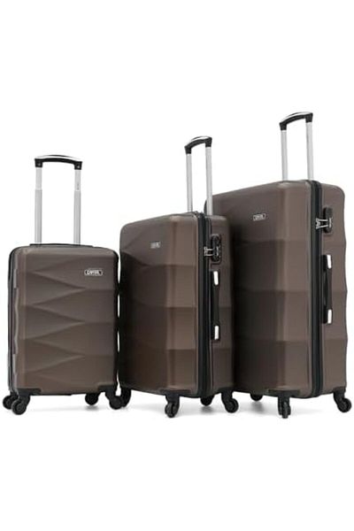Capital Unisex Hardcase Luggage Set with Wheels by CAPITAL 3 Pieces Sizes L 28 M 24 S 20