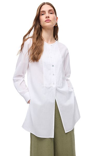Perspective White Caseys Comfortable Fit Long Sleeve Shirt