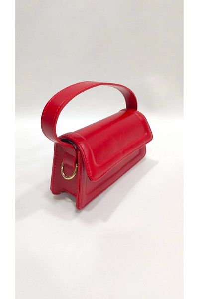 Glemix Kate red lidded cross strap women's shoulder bag