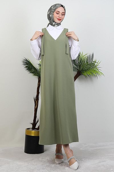 GİYZAMİLA Κορδόνι από τον ώμο Gilet Light Khaki