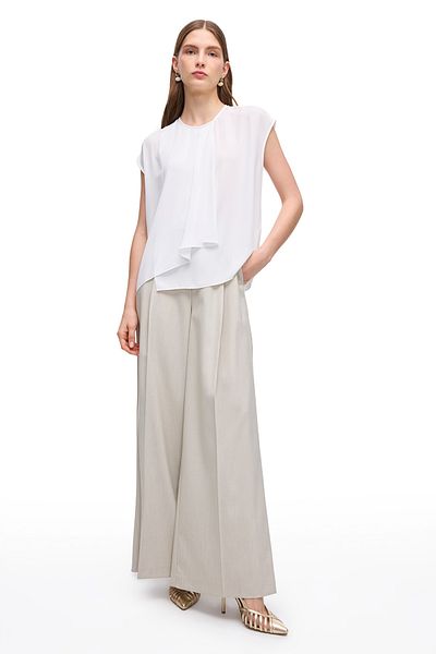 Perspective Light Buff Elzas Comfortable Fit High Waist Pants