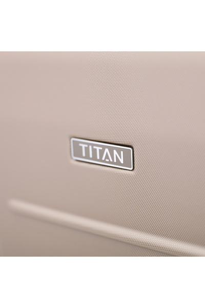 Titan Hardside Luggage Trolley Bag 3 Pieces Set, Champagne (S-20", M-24", L-28")