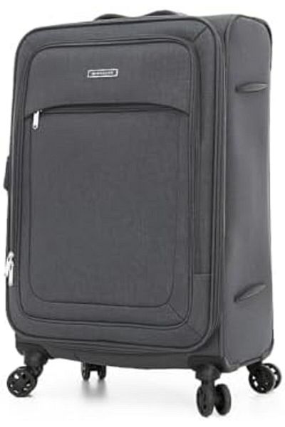 Giordano Travel Luggage Set of 3 Pieces, Double Spinner Wheels with Digital Lock (Black)