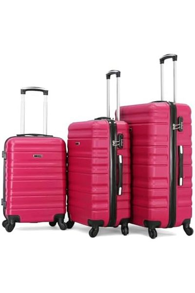 Giordano Unisex Travel Luggage Set 111/3TR L 28-M 24-S 20 Marsala, Polycarbonate (PC)
