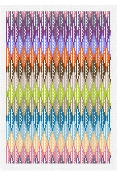 Rugs Modern Halı أوبال متعدد الألوان العرقية منقوشة المنسوجة قاعدة السجاد الز...