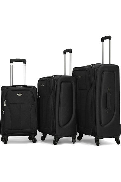 Giordano Set Of 3 Travel Bags Sizes L 28-m 24-s 20 - Black
