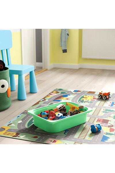 IKEA Toy Storage Box, Light Green, 42X30X10 cm