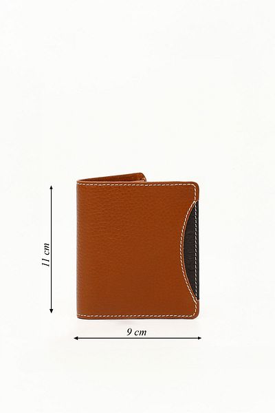 GÖNDERİ(R) TABAYA BROWN Genuine Leather Vertical Men's Wallet 06660
