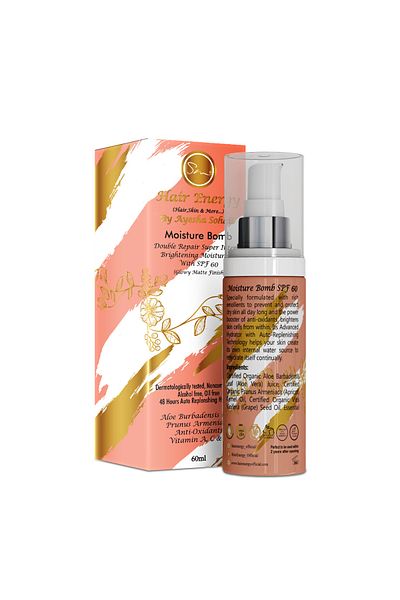 Hair Energy Moisture Bomb | Double Repair | Brightening Moisturizer with SPF 60 | for Dry Skin |60ml