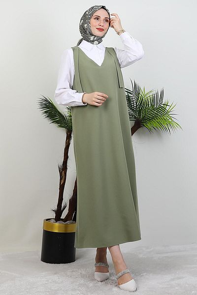 GİYZAMİLA Κορδόνι από τον ώμο Gilet Light Khaki