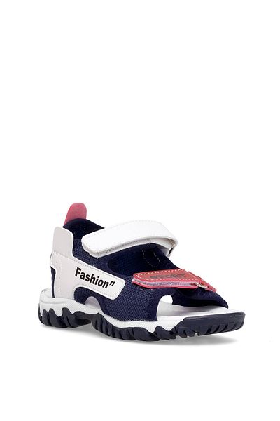 Ayakkabı Fuarı Elit Şa-P-022-25Y Booties Boys Flat Sandals Navy Blue - Red