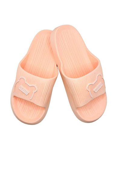 TECOS Women's beach or pool slippers, Tecos, size 36-37, teddy bear print, pink, 23 centimeters