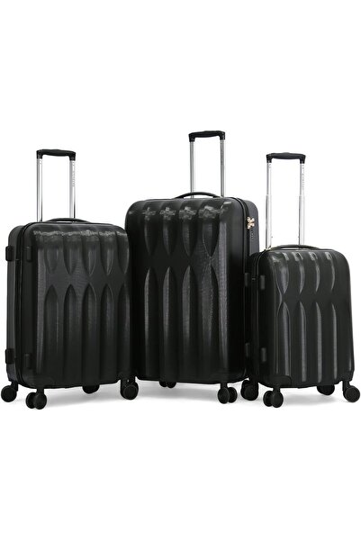 Giordano 3-Piece TSA Travel Bag Set, L 28-M 24-S 20 Inch, Black - 706/3TR, Po...