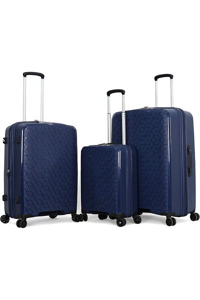 VERAGE Suitcase 3 Pcs, Blue, TSA Lock, L 28/M 24/S 20