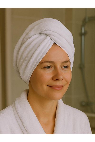 Ender Home Dreamsoft Buttoned Hair Drying Cap – Velvet