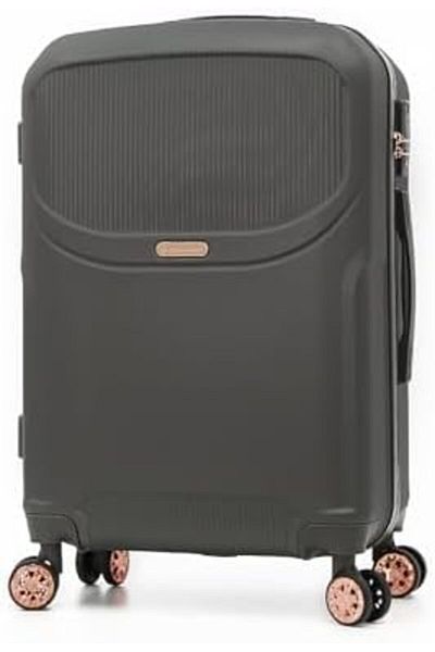 Giordano 3-piece Luggage Set(1667626) With Double Spinner Wheels And Digital Lock For Privacy, Gray,