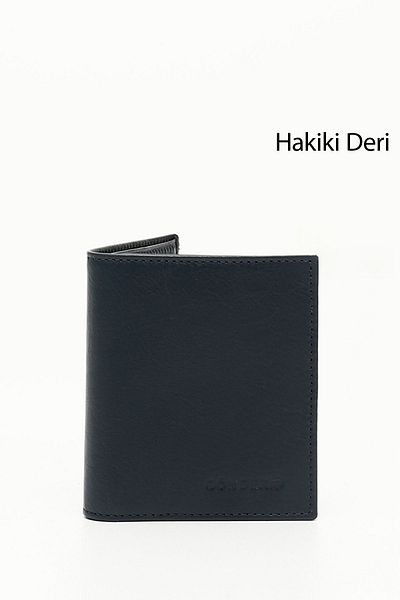 GÖNDERİ(R) DARK BLUE Genuine Leather Men's Wallet 06697