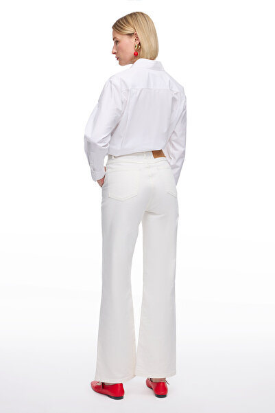 Perspective Ecru Denim Comfortable Fit High Waist Denim