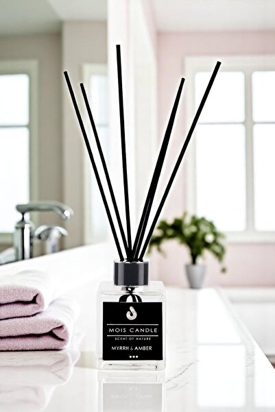 Mois Candle Amber Ve Mür Parfümistik Lüks Kokulu Bambu Çubuk Oda Kokusu - 100 ml