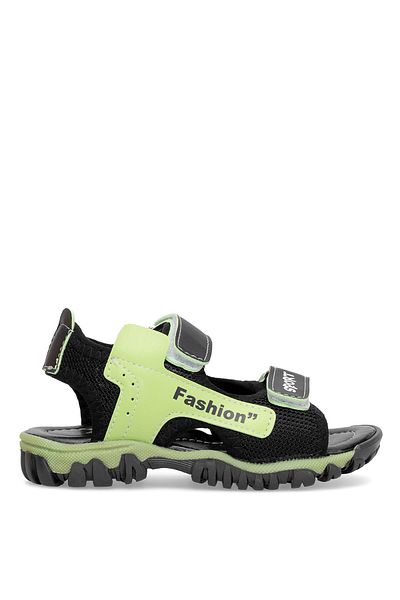 Ayakkabı Fuarı Elit SA-P-022-25Y Booties Sandale plate pentru băieți Negru - Verde