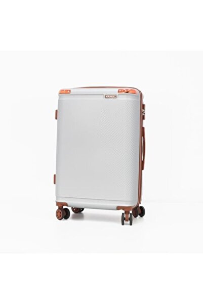 Fancl Luggage Set, Includes 3 Trolleys + Makeup Bag, Silver, 4 Pieces