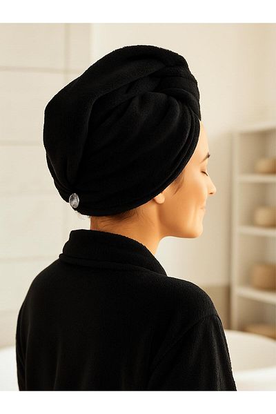Ender Home Dreamsoft Buttoned Hair Drying Cap – Velvet