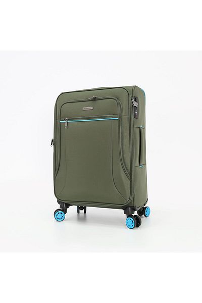 Giordano Travel Bags with Spinner Wheels, Digital Lock, Set of 3 (Green)