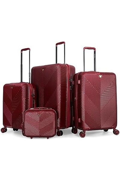 Fancl مجموعة حقائب سفر للجنسين مكونة من 3 قطع 304/3TR+Bc، مقاسات L 28/M 24/S 20/BC 12، بولي كربون عنابي