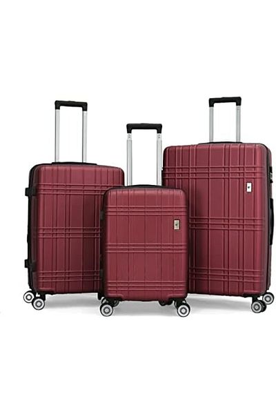 VERAGE Suitcase 3 Pcs, Red, Tsa Lock, L 28/m 24/s 20