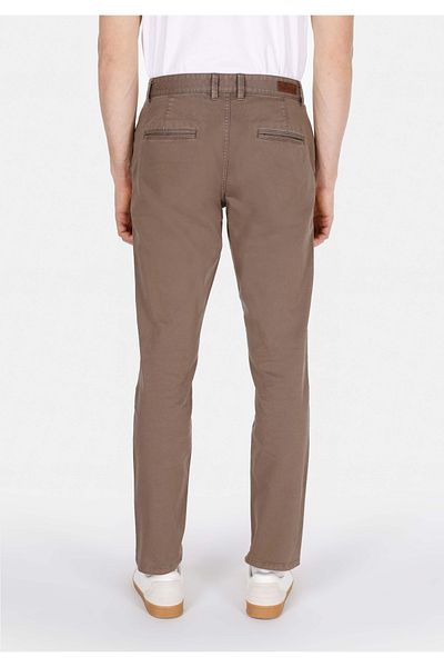 Colin's Slim Fit Mid Waist Straight Leg Men's Brown Trousers