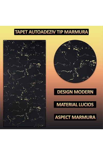 NEXTLY Set 50 X Tapet Autoadeziv Imitatie Marmura , Waterproof, Ajustabil, Adeziv Puternic, Usor