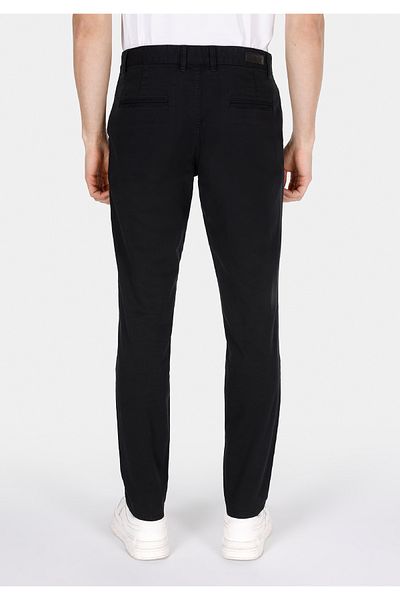 Colin's Slim Fit Mid Waist Straight Leg Men's Black Trousers