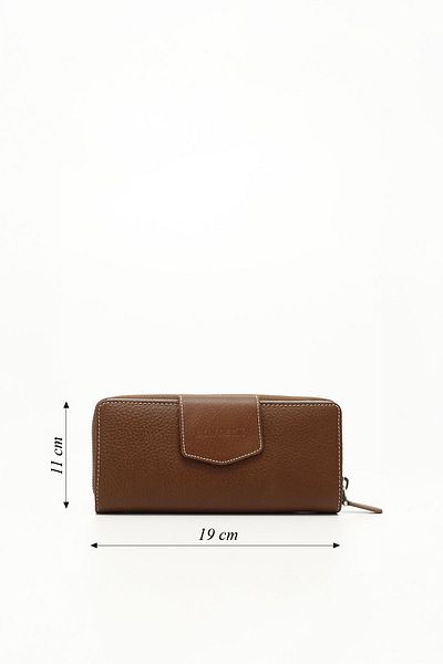 GÖNDERİ(R) Women/Girls Tabaya Mink Genuine Leather Wallet
