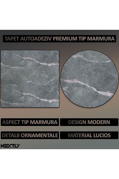 NEXTLY Set 10 X Tapet Autoadeziv Imitatie Marmura , Waterproof, Ajustabil, Adeziv Puternic, Usor
