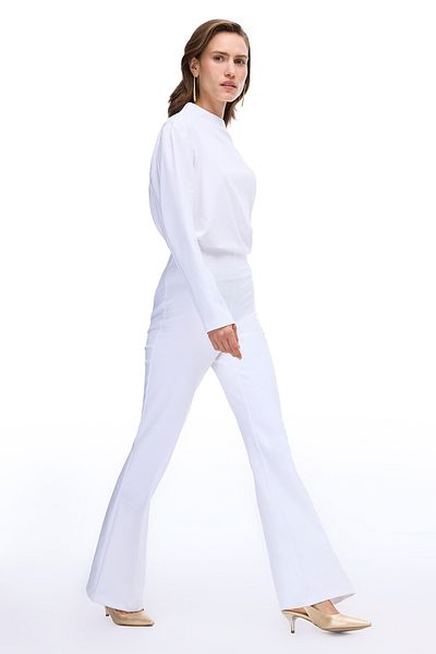 Perspective Animas Slim Fit Long Length White Trousers