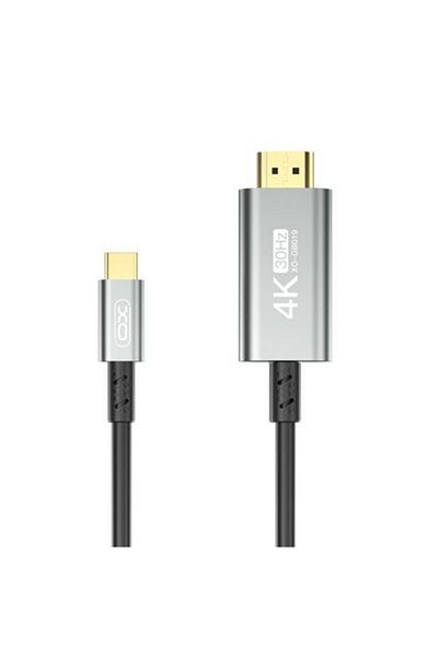 REDz Accessories Audio/Video Cable, XO-GB019, Type-C to HDMI, Full HD 4K, 1.8M, Silicone, Black