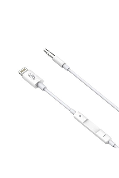 REDz Accessories Cablu audio auxiliar, de la Lightning la mufă de 3,5 mm, lungime 1 m, model XO NB-R192A, alb
