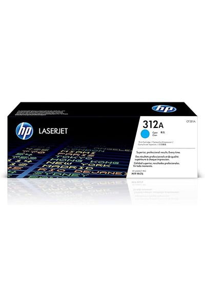 HP 312A Cyan Toner Cartridge | Works With Hp Color Laserjet Pro Mfp M476 Series | CF381A